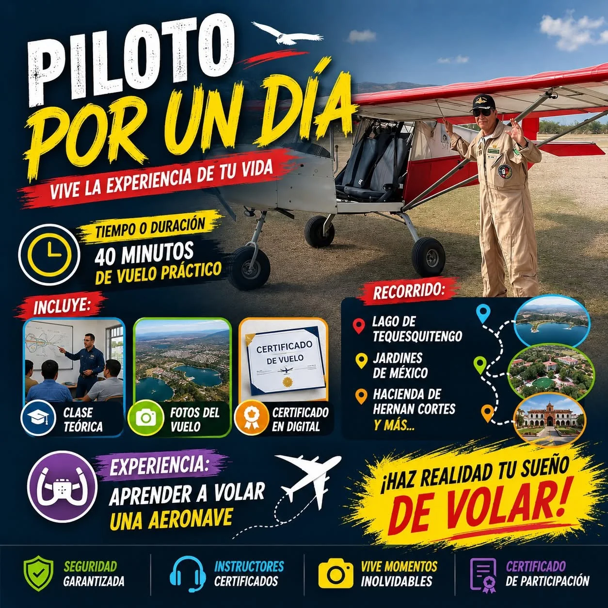 Promocional Piloto por un día en ultraligero